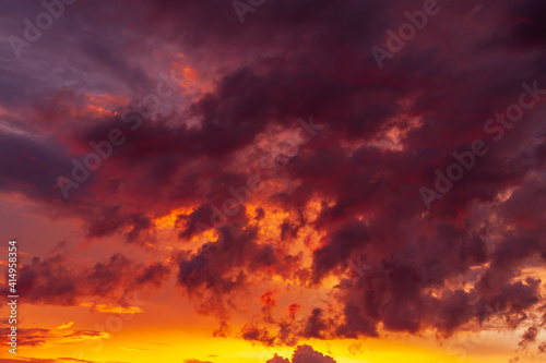 Evening sky with clouds as background. © Ilmar