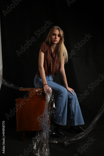 girl with a suitcase