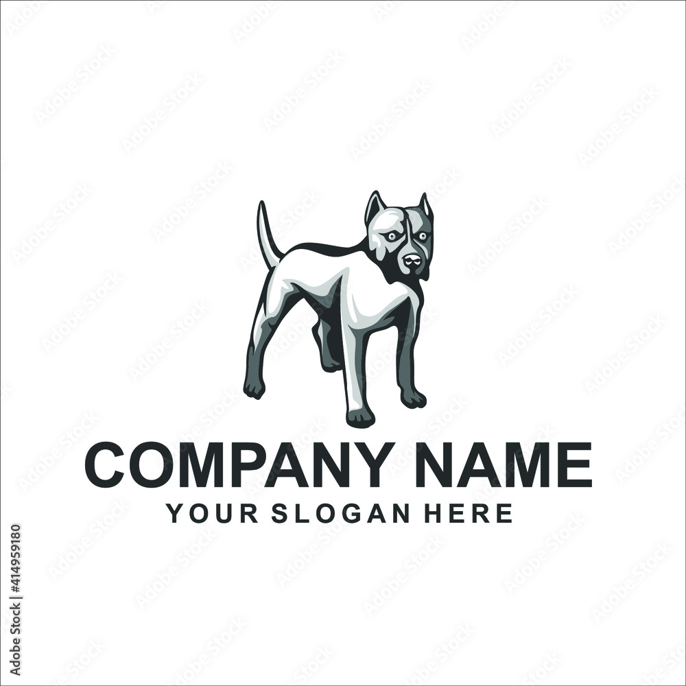pitbull dog logo vector pitbull dog logo vector