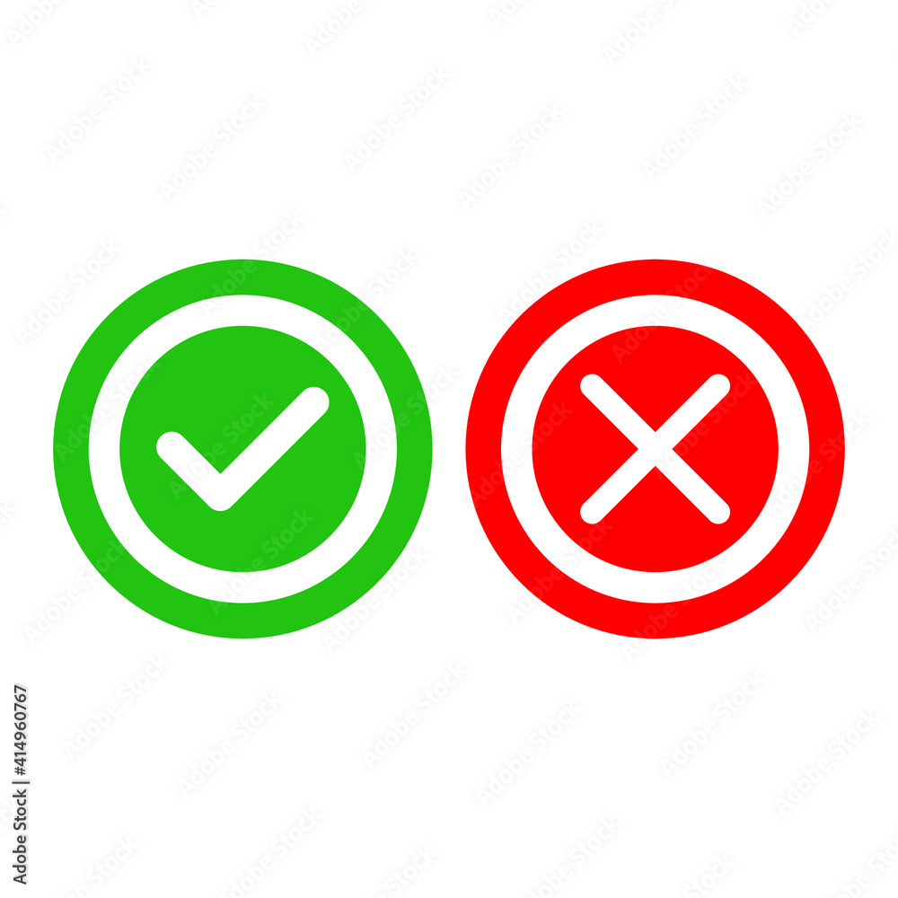 Check mark green line icons. Vector illustration. - Vector Check mark green line icons. Vector illustration. - Vector