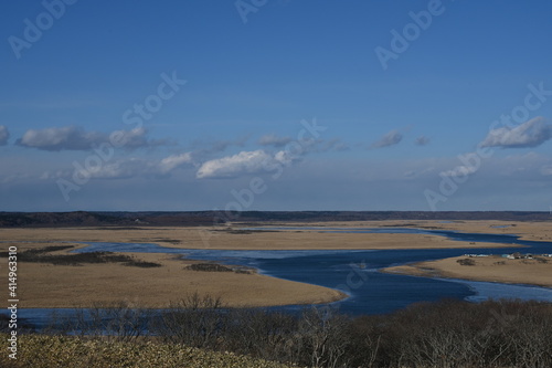 landscape of the river and moor