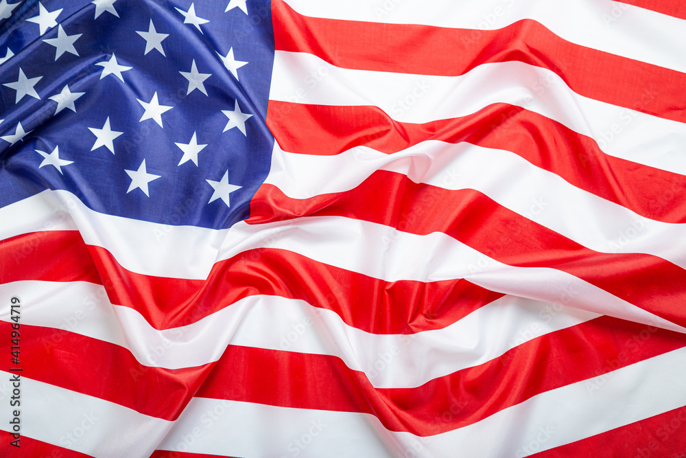 Close Up American Flag wave, Memorial Day or 4th of July, studio shot Close Up American Flag wave, Memorial Day or 4th of July, studio shot