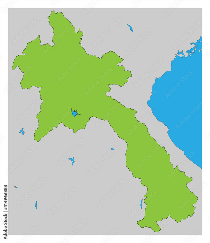 Obraz premium ラオスの地図です。