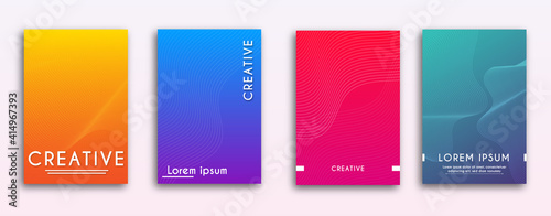 Abstract trendy gradient line wave pattern background texture for poster cover design. Beautiful creative minimal color gradient banner for template, Presentation, Magazines, Flyers, Annual Reports