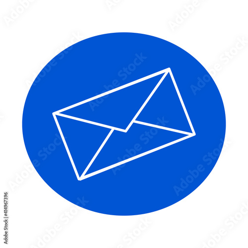 mail in blue circle