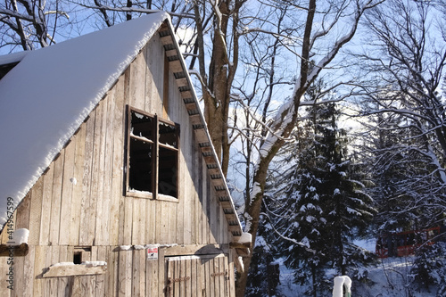 an old desolate hut in zakopane gubałówka