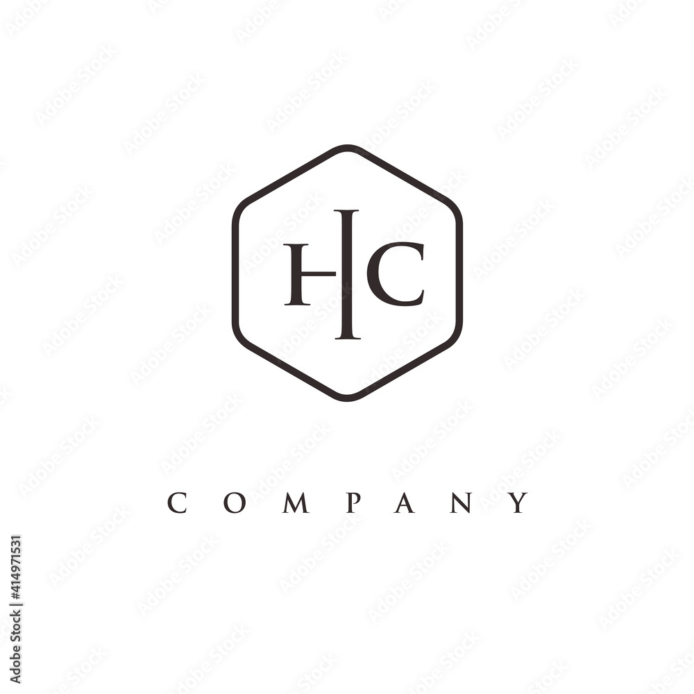 initial HC logo design vector initial HC logo design vector