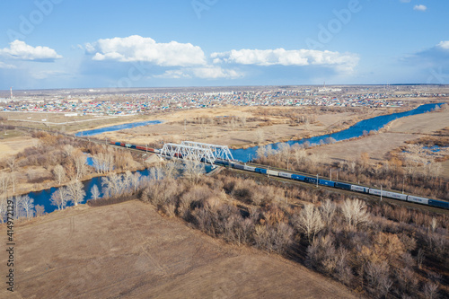 Fototapeta Naklejka Na Ścianę i Meble -  Train on bridge