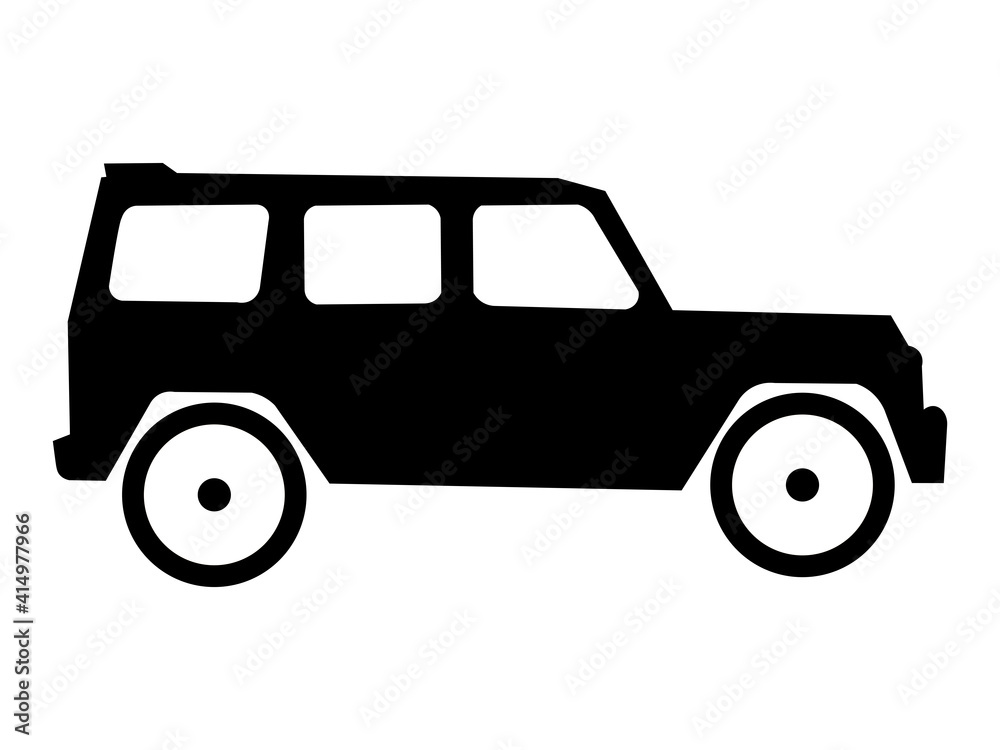 Car isolated on white. Graphic icon car. Logo black car 