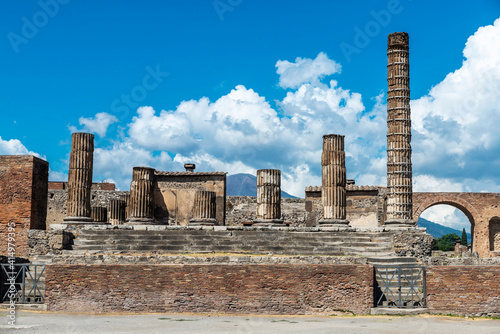 Ruins of the ancient archaeological site in Pompeii, Italy