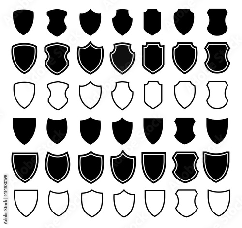 Shield icon vector set illustration