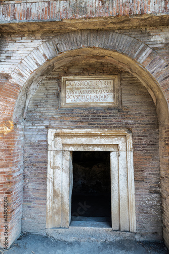 Ruins of the ancient archaeological site in Pompeii, Italy