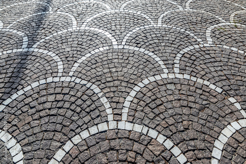 Street paving stones as background in Pompeii, Italy