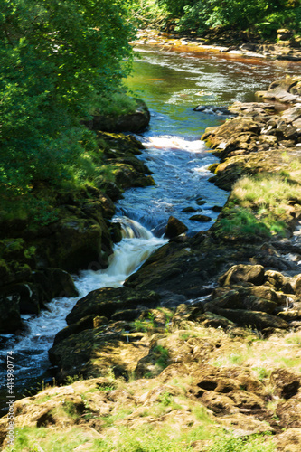 Fast flowing rapids of The River Wharfe known as The Strid near Bolton Abbey,Skipton,UK. © SteveGillPhotography