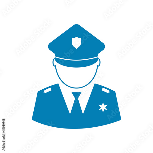 Policeman vector icon illustration sign