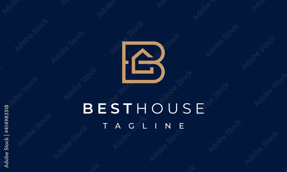 Best House Letter B Logo for Real Estate Stock Vector | Adobe Stock