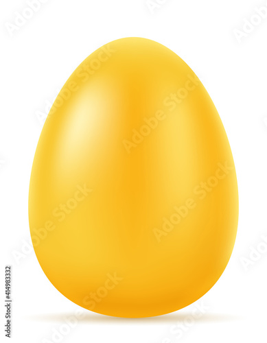 realistic golden egg stock vector illustration