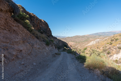 dirt road in the mountains in southern Spain