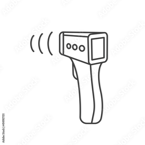 non-contact forehead thermometer icon -vector illustration