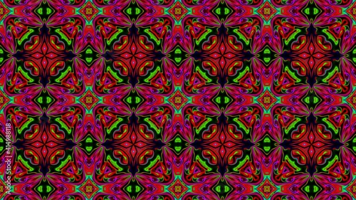 Abstract floral pattern using plastic effect colors. Creative Background