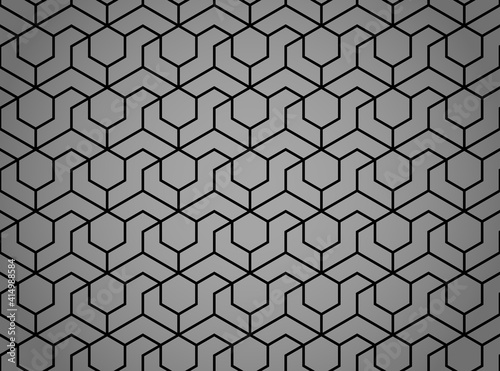 Fototapeta Naklejka Na Ścianę i Meble -  The geometric pattern with lines. Seamless vector background. Black and gray texture. Graphic modern pattern. Simple lattice graphic design