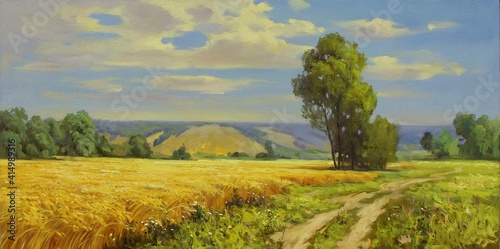 field of wheat and sky