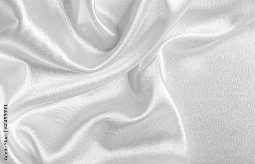 White silk fabric as an abstract background.
