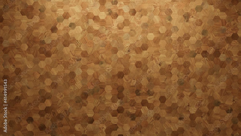 Wood Texture background. Parquet Wallpaper with a Light and Dark Timber Hexagon tile pattern. Wood Texture background. Parquet Wallpaper with a Light and Dark Timber Hexagon tile pattern.