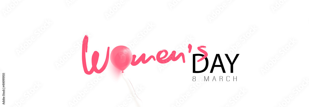 March 8, women's day banner. Vector - obrazy, fototapety, plakaty 