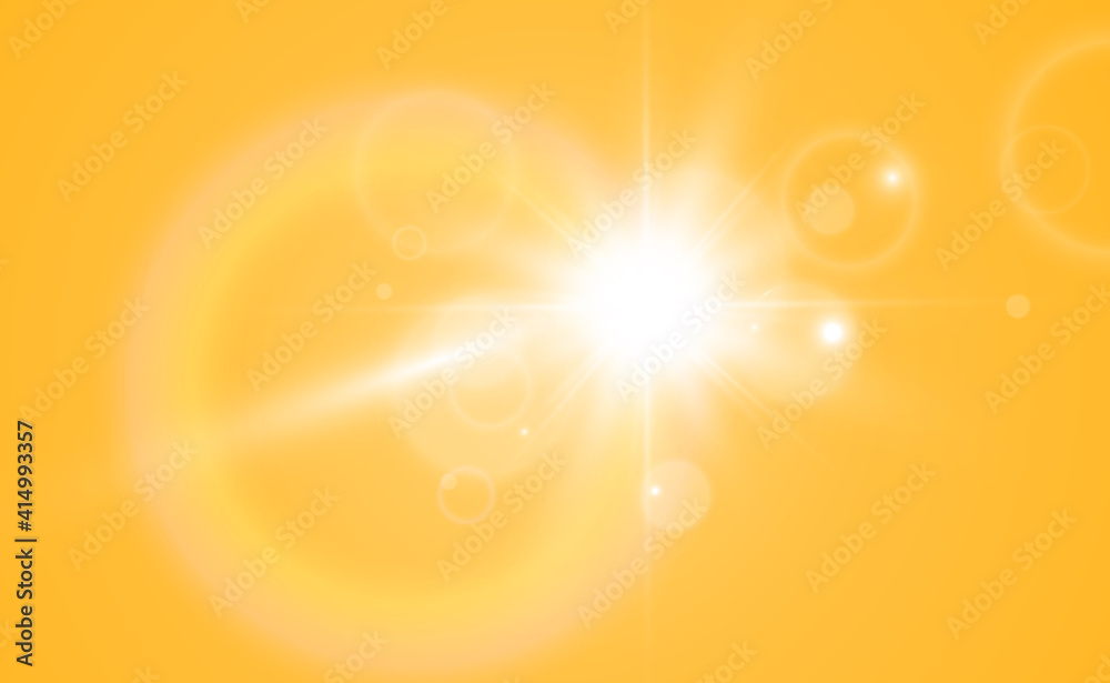 Bright beautiful star.Vector illustration of a light effect on a transparent background. Bright beautiful star.Vector illustration of a light effect on a transparent background.