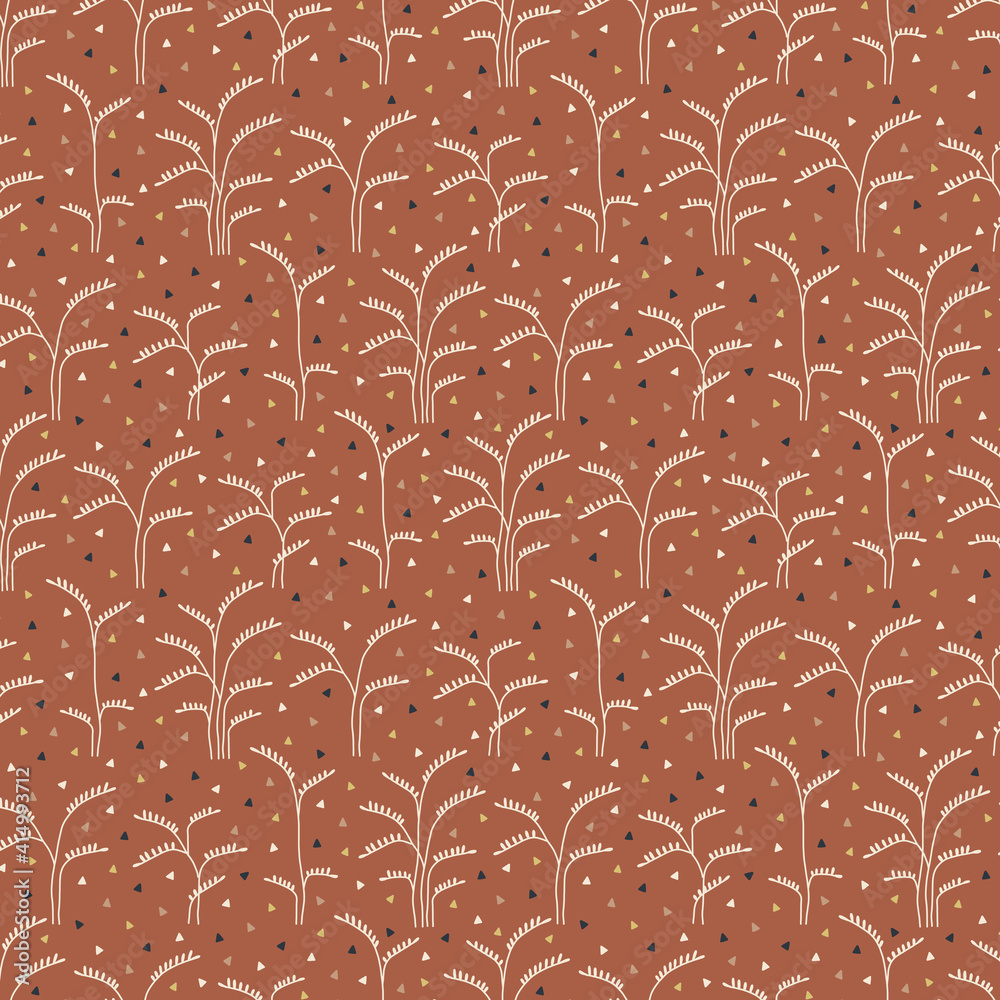 Fototapeta premium Vintage Seamless Flowers Art Pattern