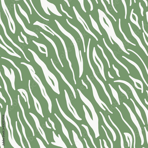 Abstract Jungle Pattern with Tropical Pastel Green Colors. For Nature Lover.