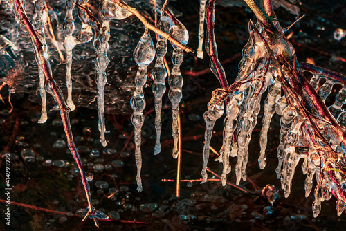 colorful icicles at sunrise © Bernhard
