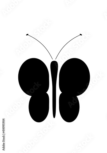 Icono de mariposa sobre fondo blanco