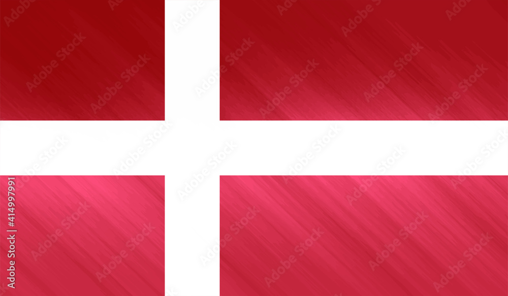 Grunge Denmark flag. Denmark flag with waving grunge texture.