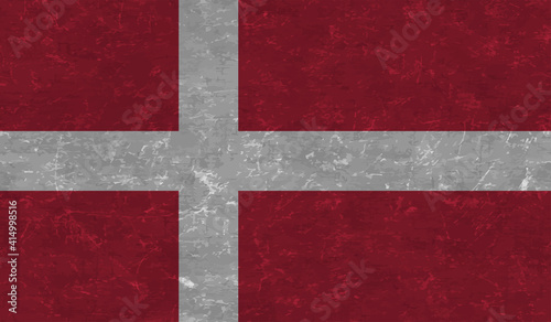 Grunge Denmark flag. Denmark flag with waving grunge texture.