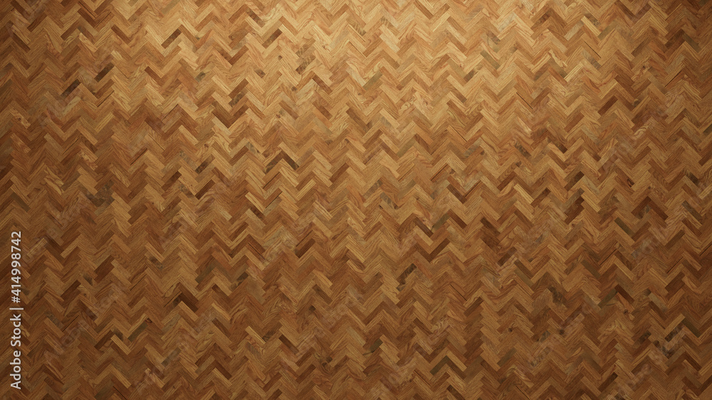 Wood Texture background. Parquet Wallpaper with a Light and Dark Timber Herringbone tile pattern.