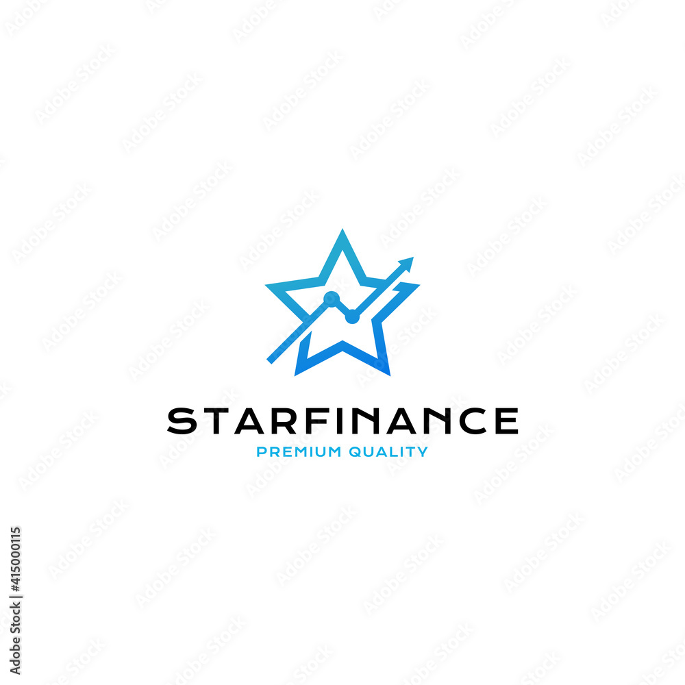 Star Finance logo vector icon illustration simple line style Star Finance logo vector icon illustration simple line style