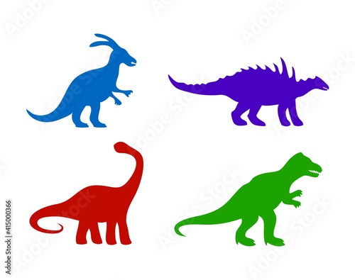 vector colorful dinosaur cartoon