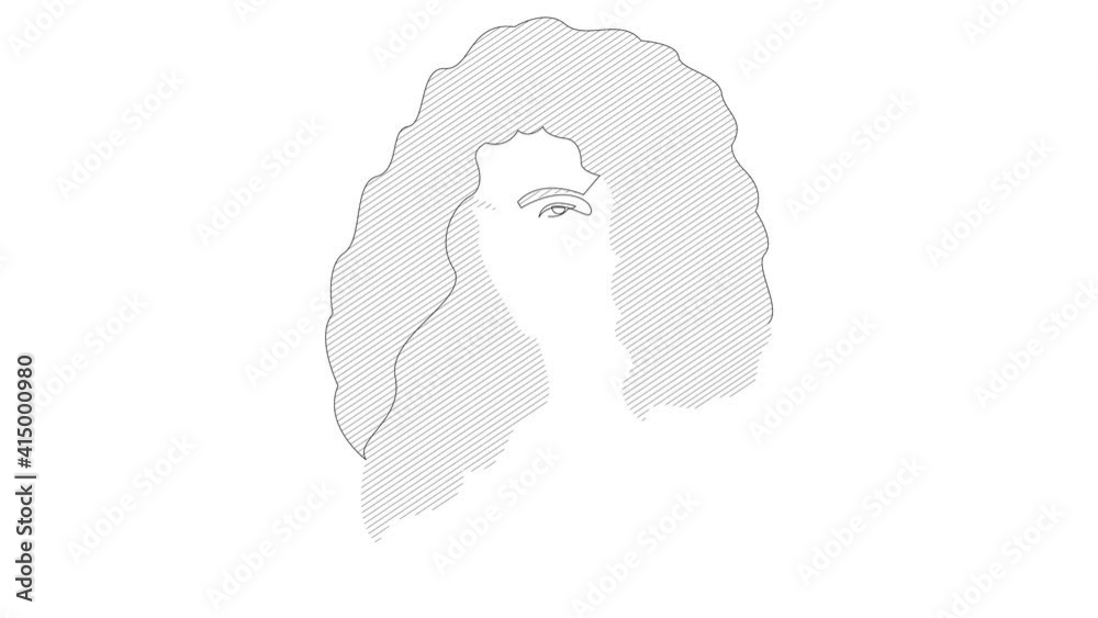Self drawing simple animation of single continuous one line drawing of ...