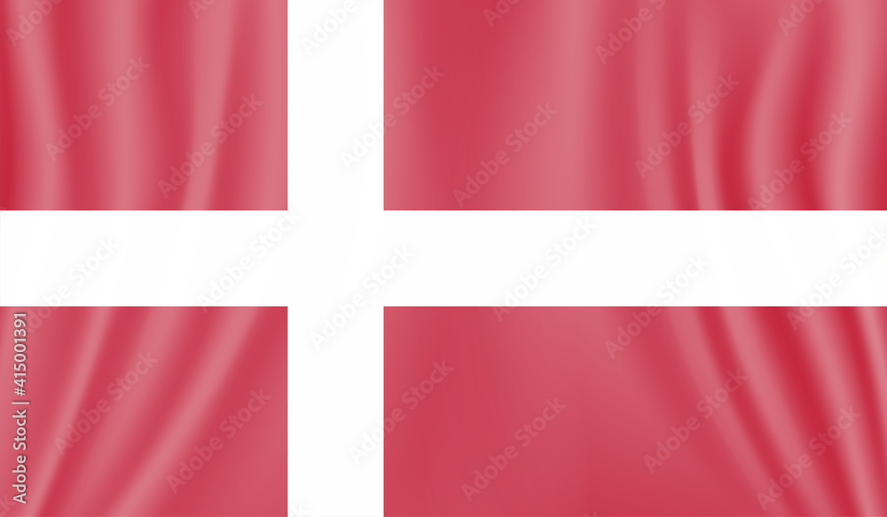 Fototapeta premium Grunge Denmark flag. Denmark flag with waving grunge texture.