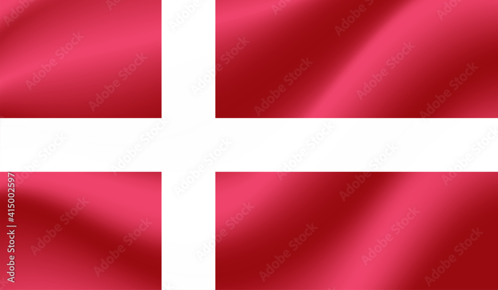 Obraz premium Grunge Denmark flag. Denmark flag with waving grunge texture.