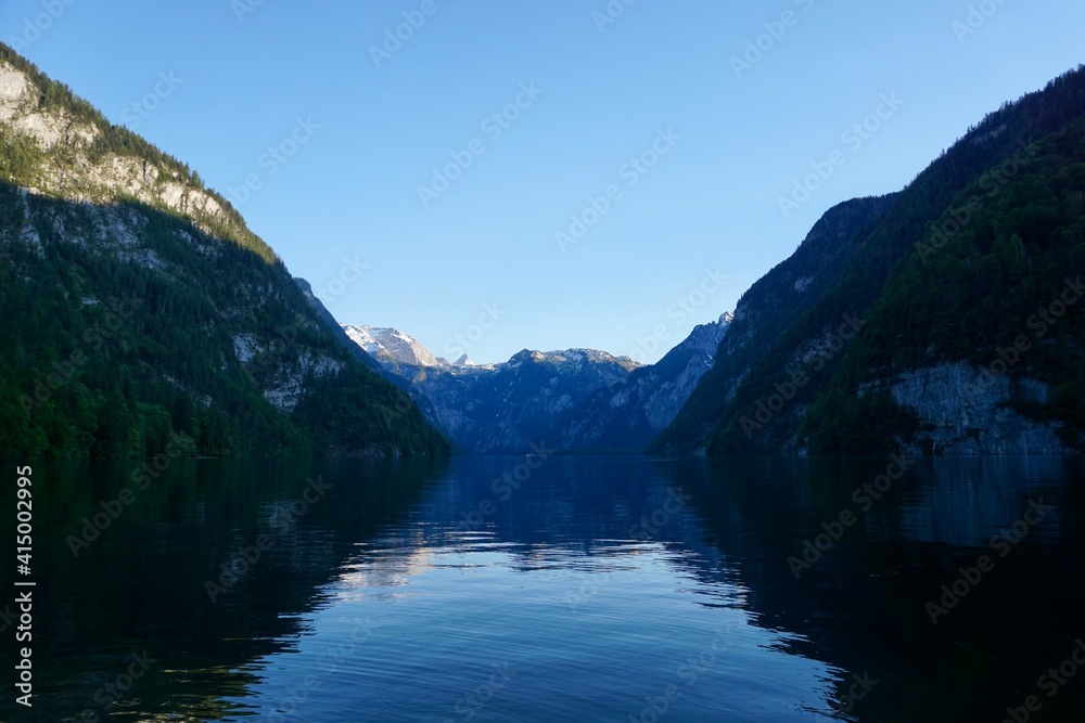 Scenic lake in the Alps of Berchtesgaden