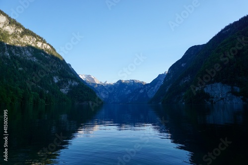 Scenic lake in the Alps of Berchtesgaden