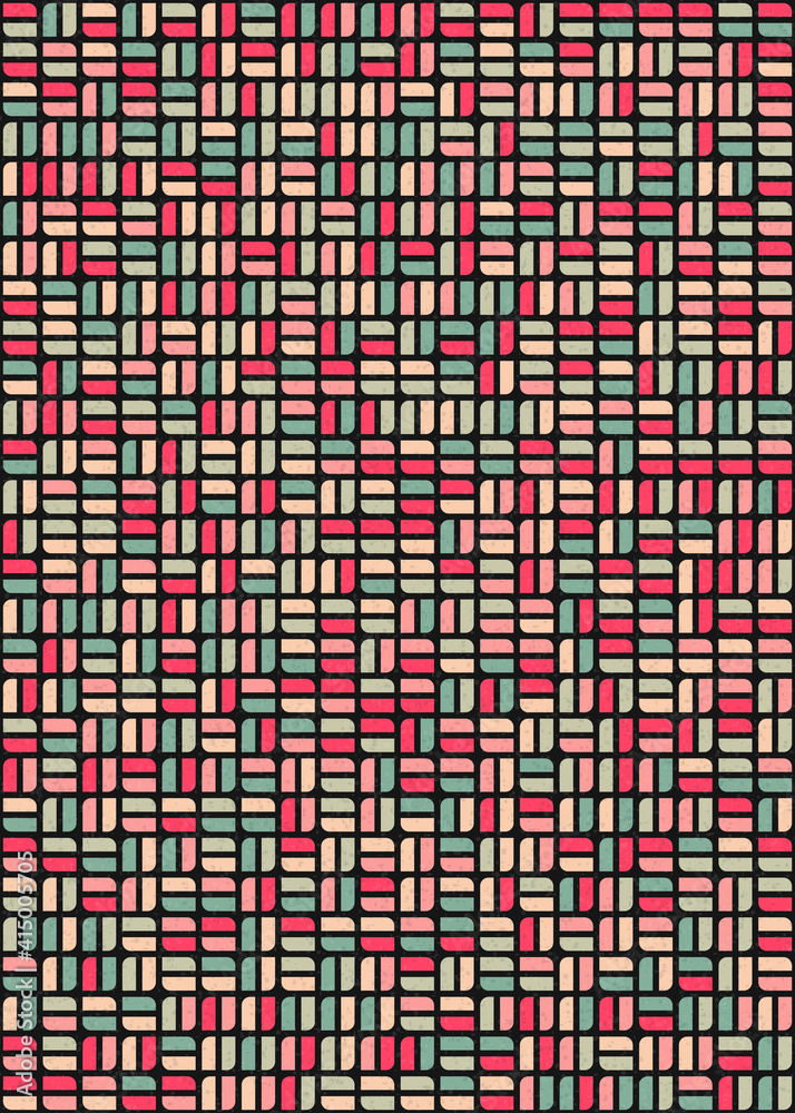 Fototapeta premium Abstract Geometric Pattern generative computational art illustration