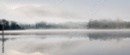 misty morning on the lake
