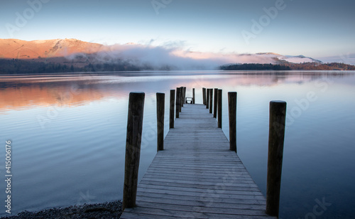 Wallpaper Mural sunrise over lakeside landing stage Torontodigital.ca