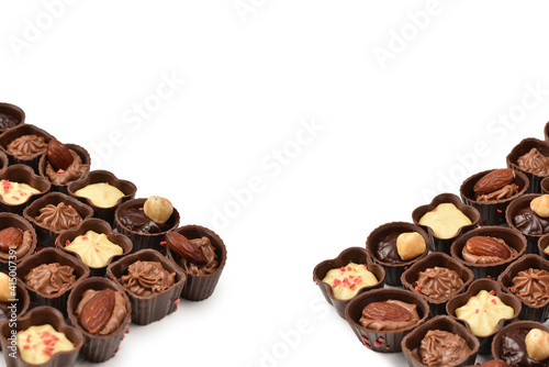 Mix of tasty chocolate candy collection. © Nikolay