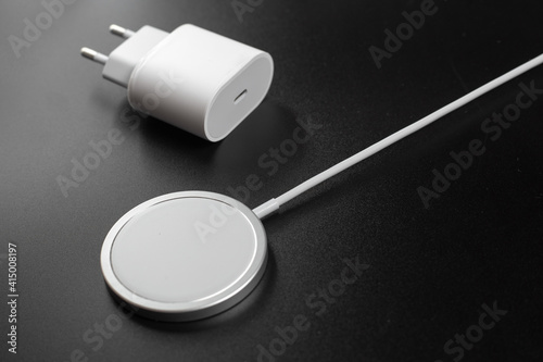 wireless magnetic charger for your phone. background photo