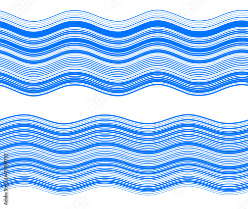 Elements design. Abstract blue wavy stripes overlaying on white background for page brochure, poster. Creative art lines picture. Vector illustration eps 10 Freshness natural theme, Fresh Water
